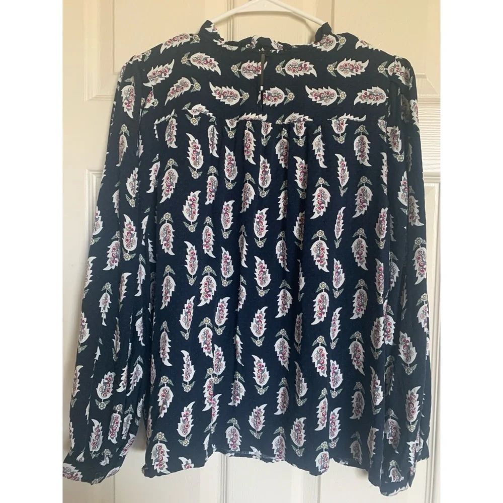 Loft Outlet Paisley Blouse Women’s Size Large - Picture 2 of 4